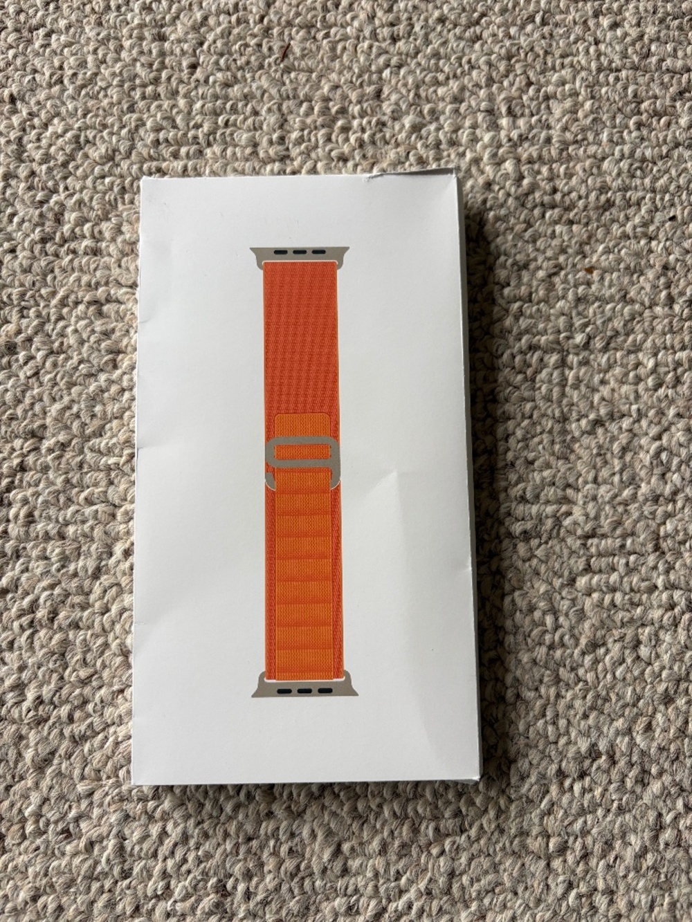 Apple Watch Alpine Loop Orange Band 49mm Titanium G Hook Open Box New